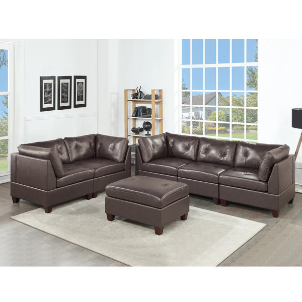 Wade Logan® 3 Piece Leather Living Room Set Wayfair